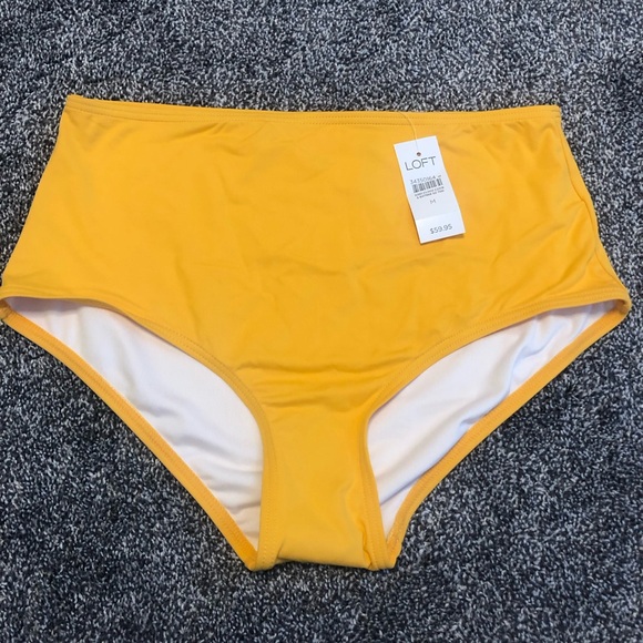 LOFT Other - LOFT yellow High-Waisted Bikini Bottom